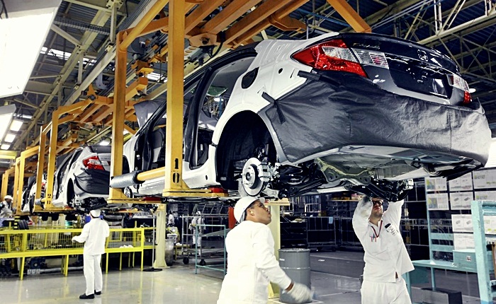 Montadoras instaladas no País produziram mais de três milhões de veículos (Divulgação/Honda) Honda Fábrica 1